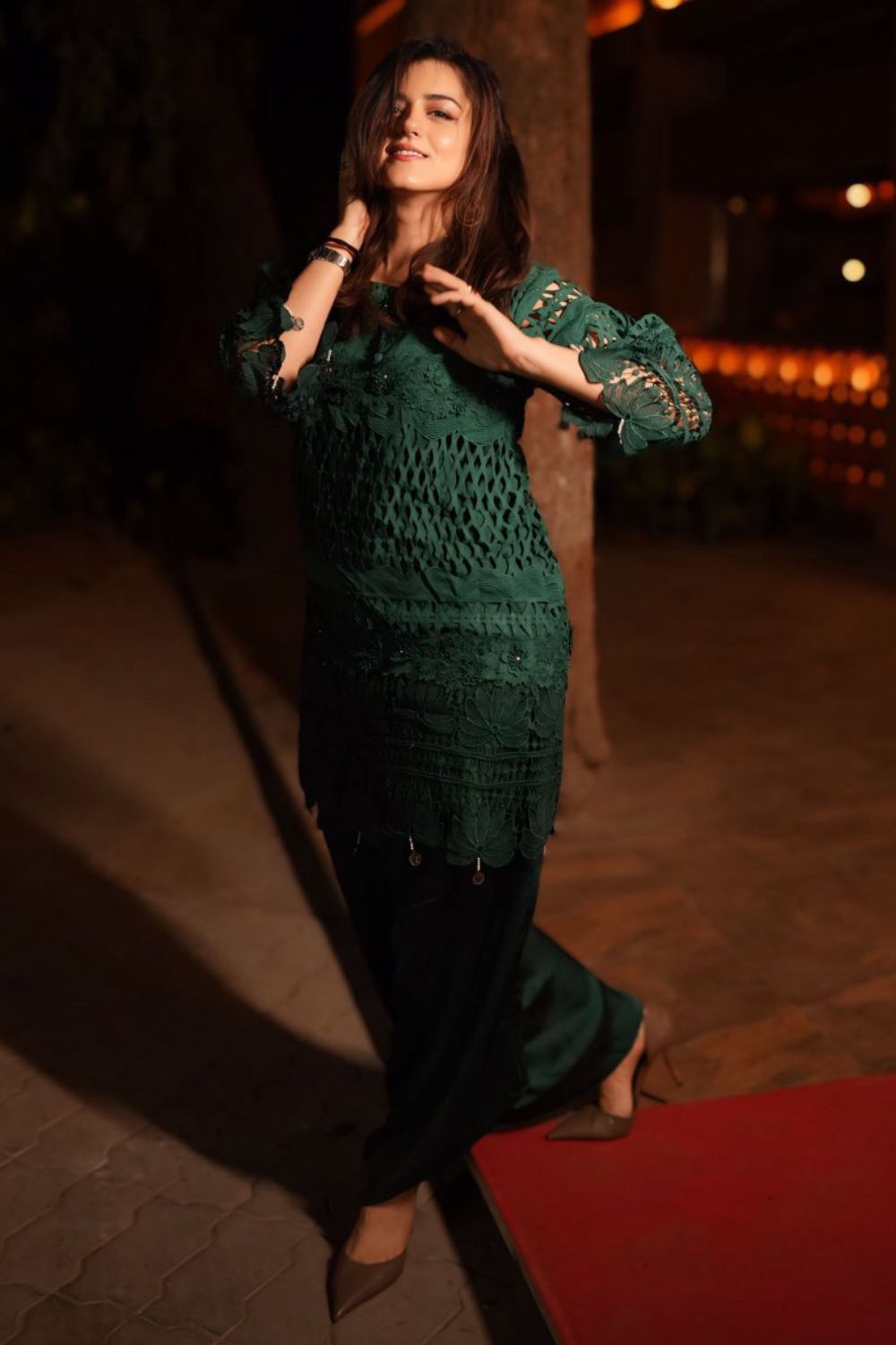 Ridhi Dongra In Our Avira Forest Green Co-ord Set