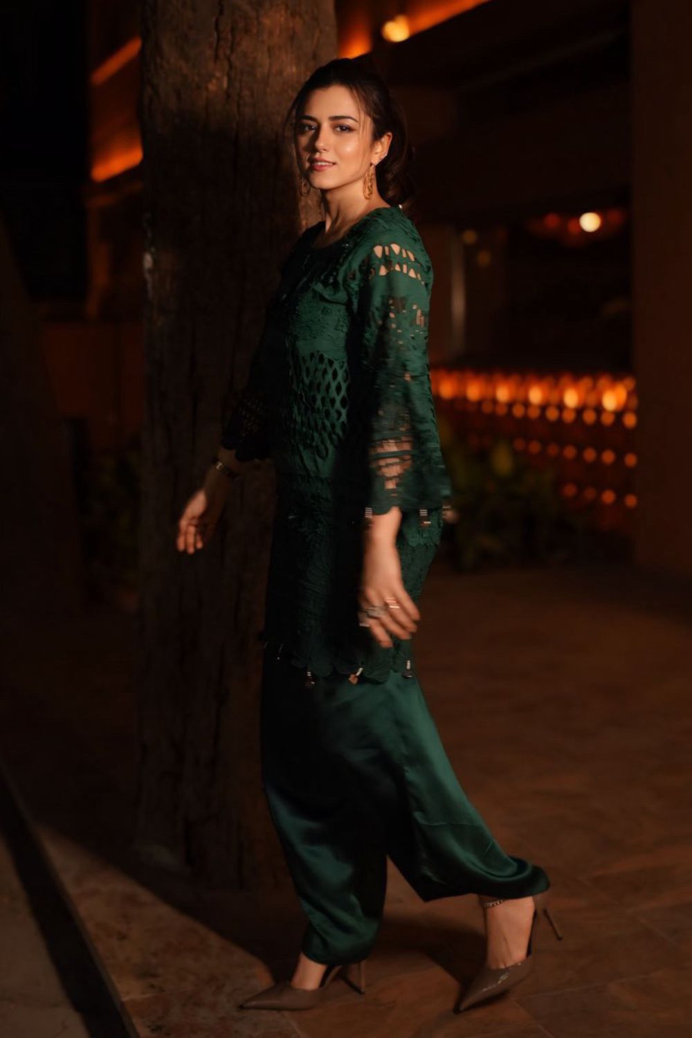 Ridhi Dongra In Our Avira Forest Green Co-ord Set