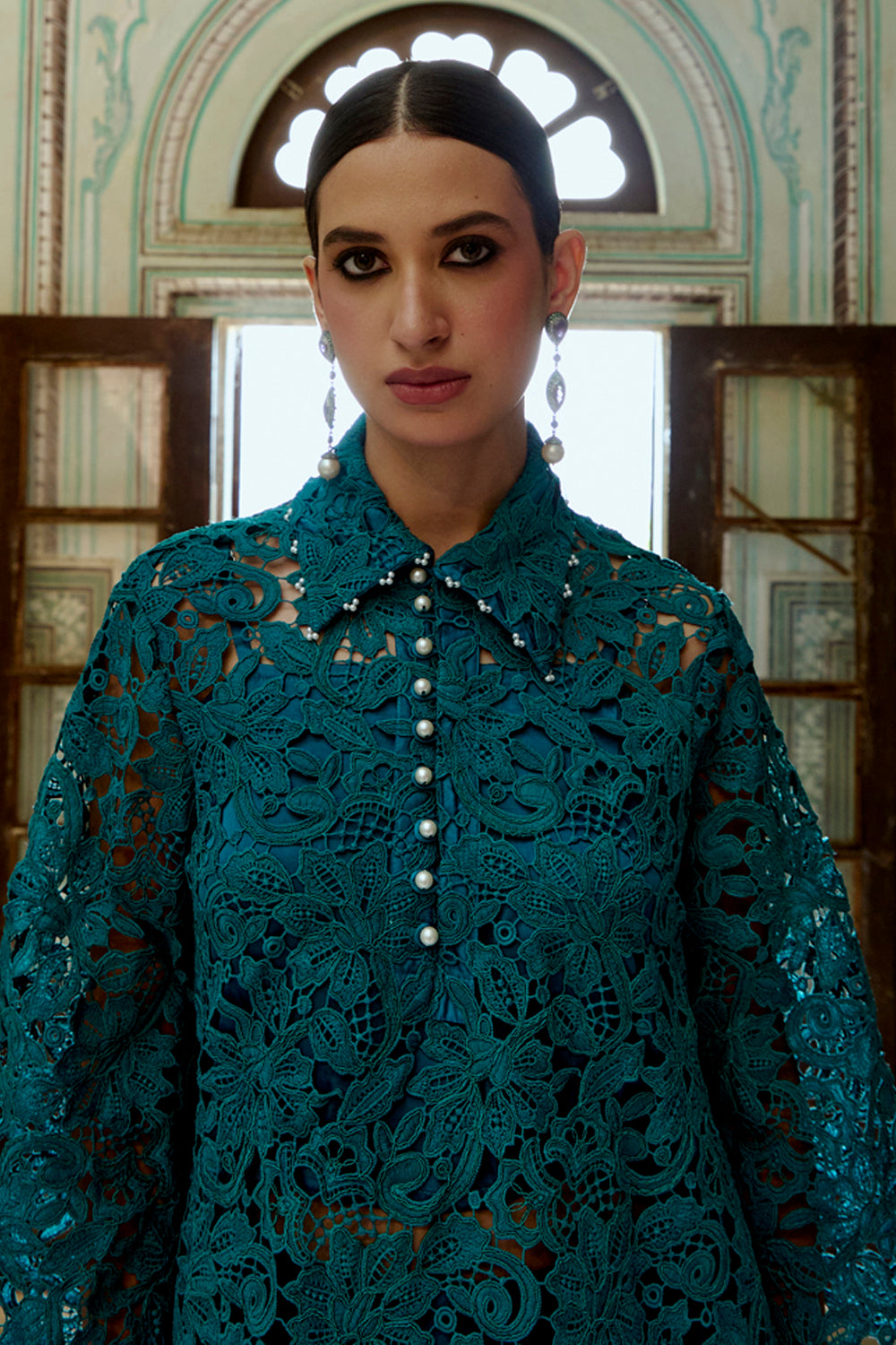 Adira Peacock Blue Co-ord Set