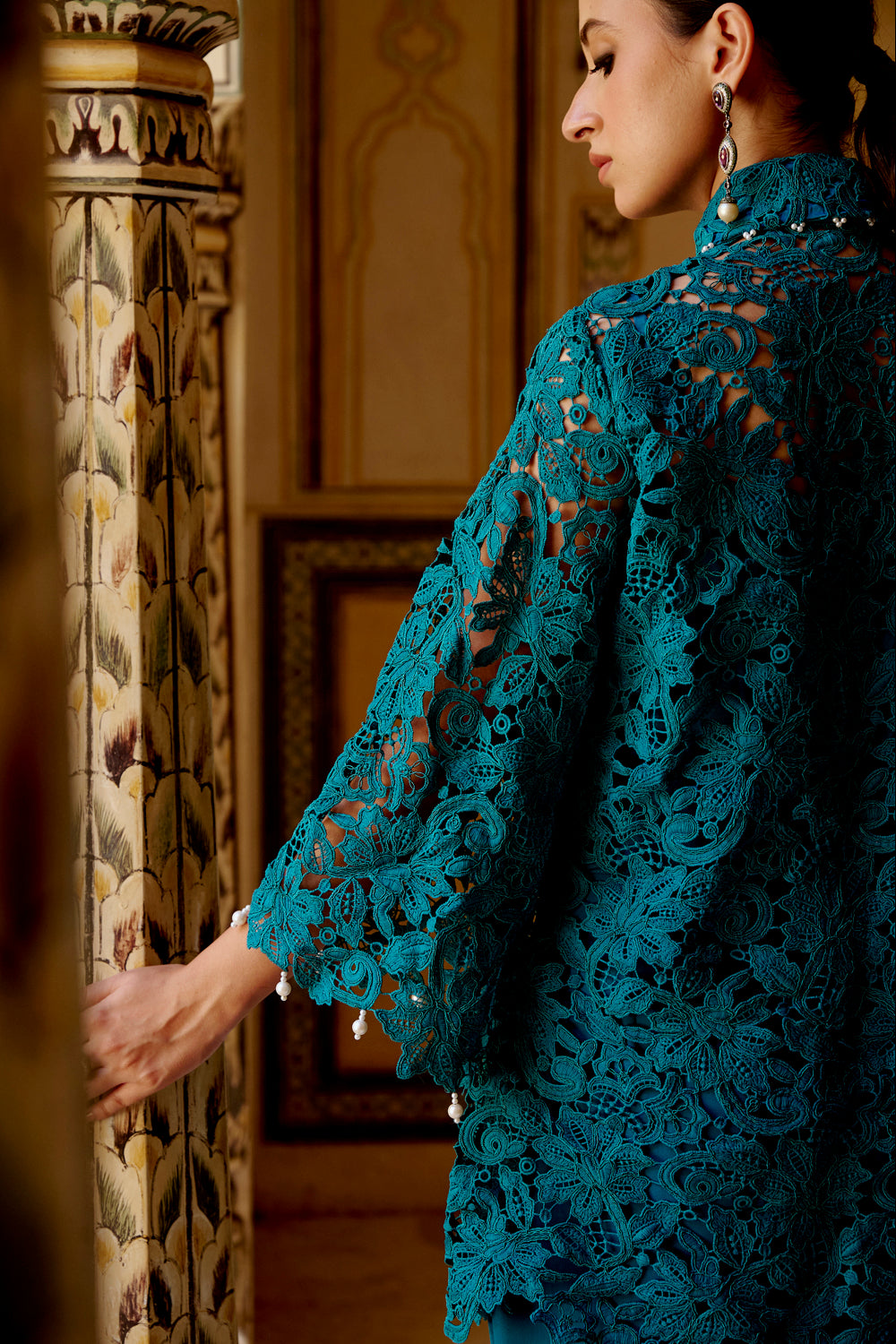 Adira Peacock Blue Co-ord Set