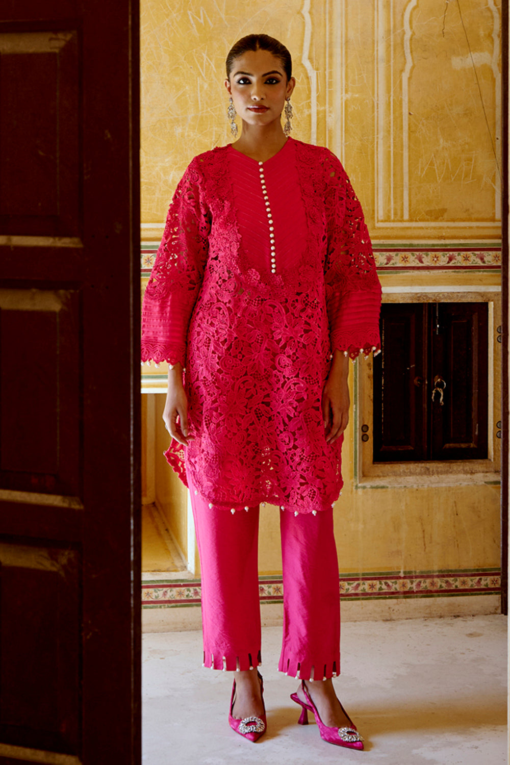 Kashvi Hot Pink Kurta Set