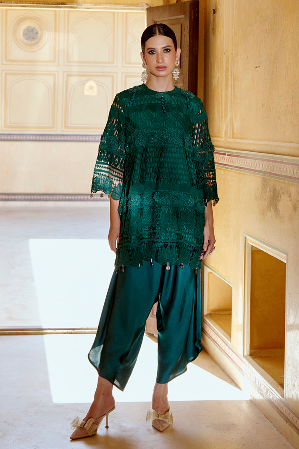 Ridhi Dongra In Our Avira Forest Green Co-ord Set