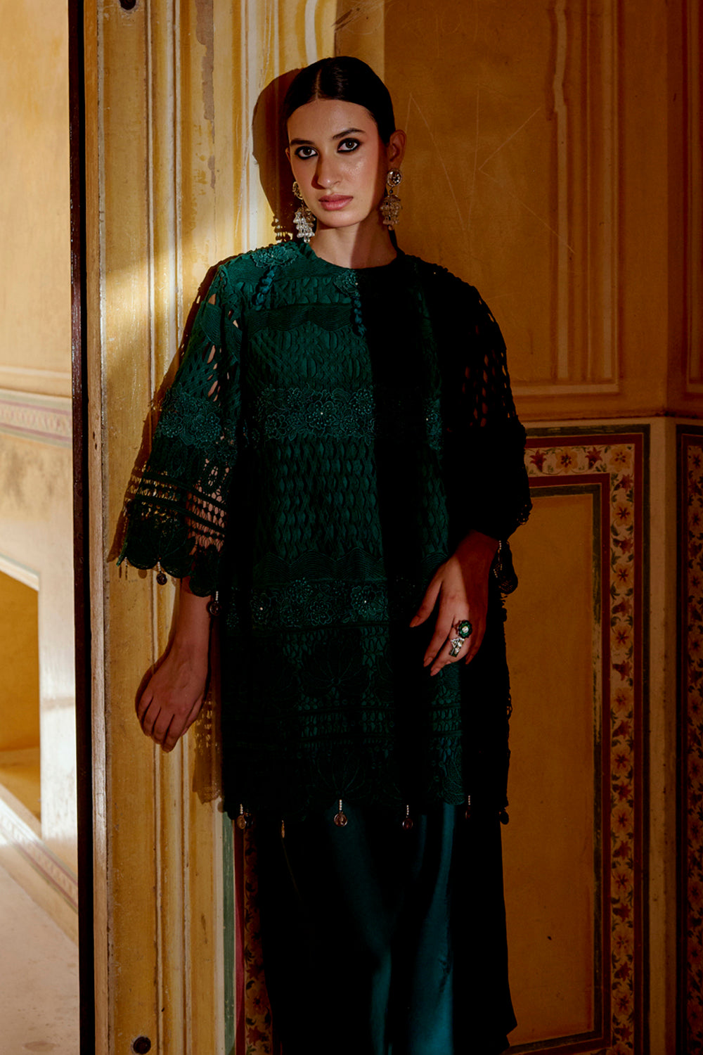 Ridhi Dongra In Our Avira Forest Green Co-ord Set