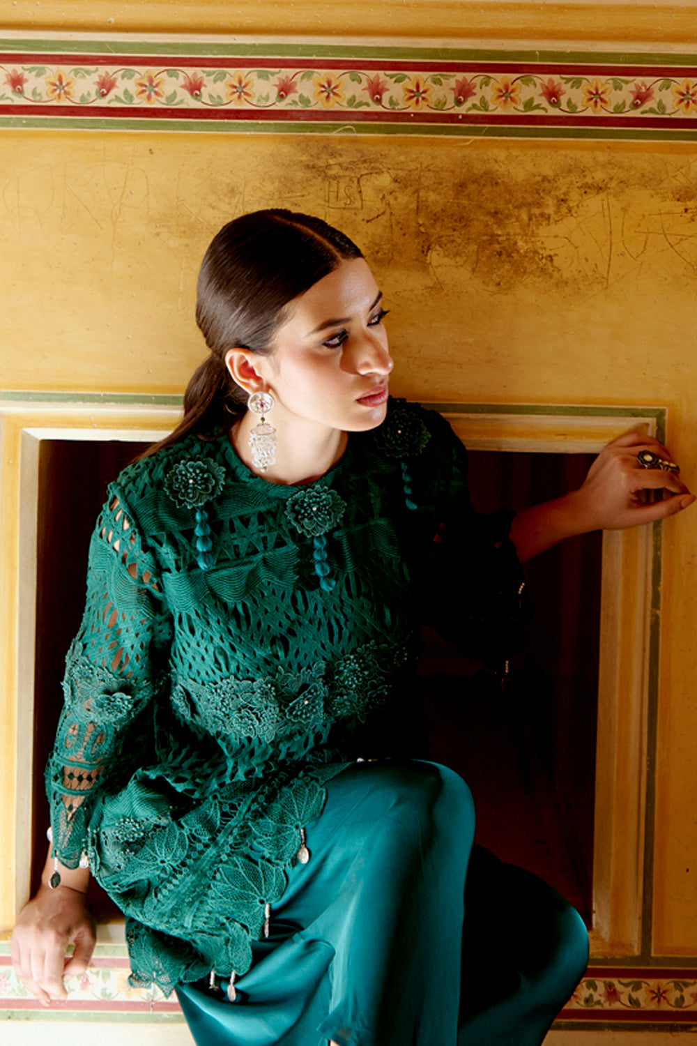 Ridhi Dongra In Our Avira Forest Green Co-ord Set