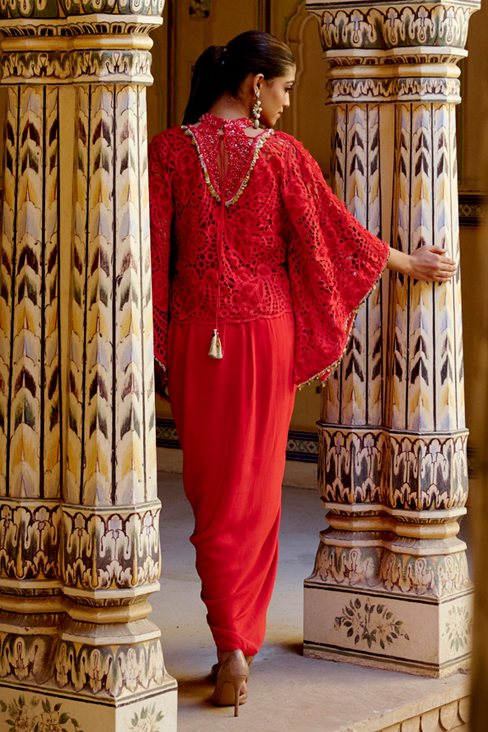 Ada Red Kaftan Set