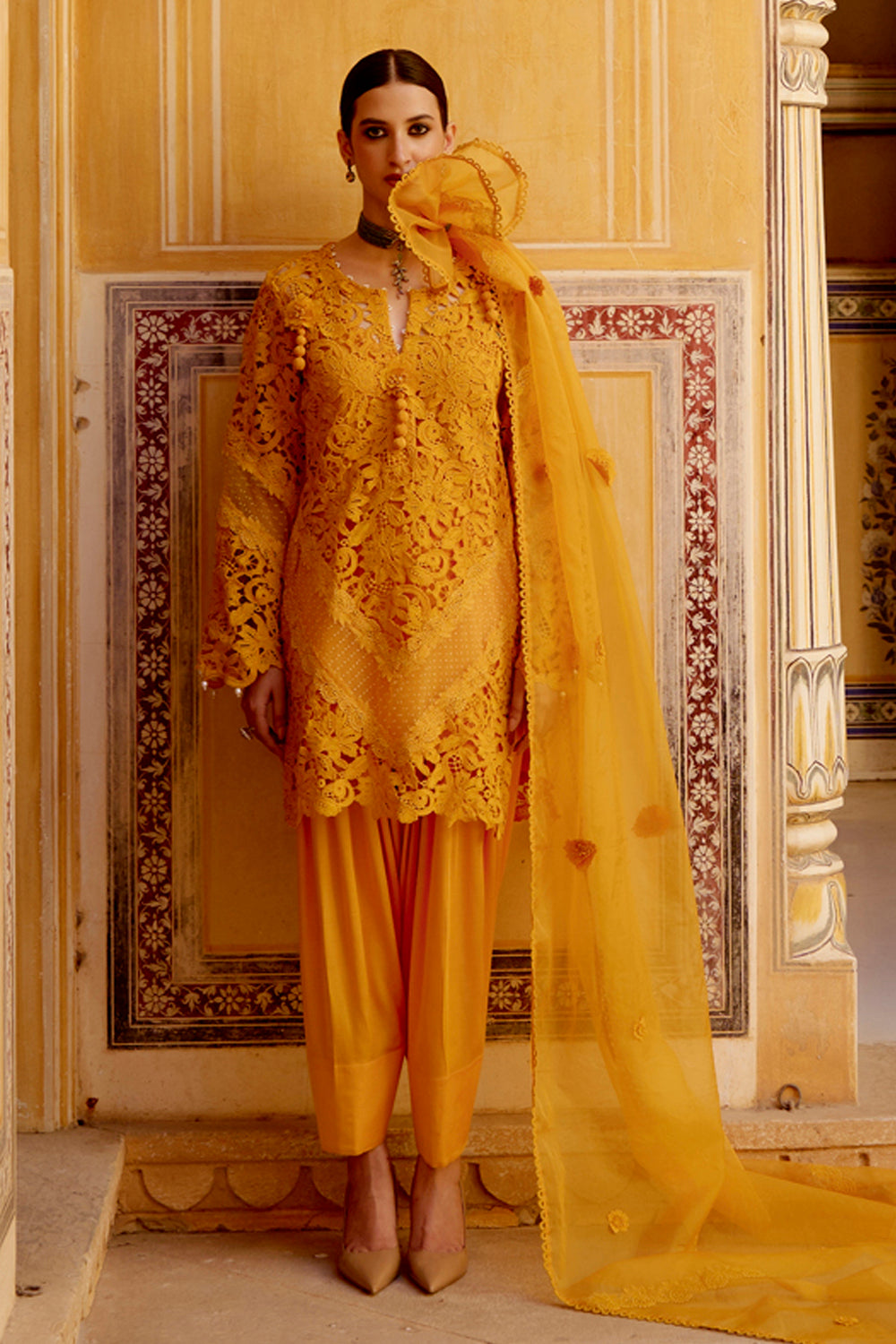 Devika Yellow Kurta Set