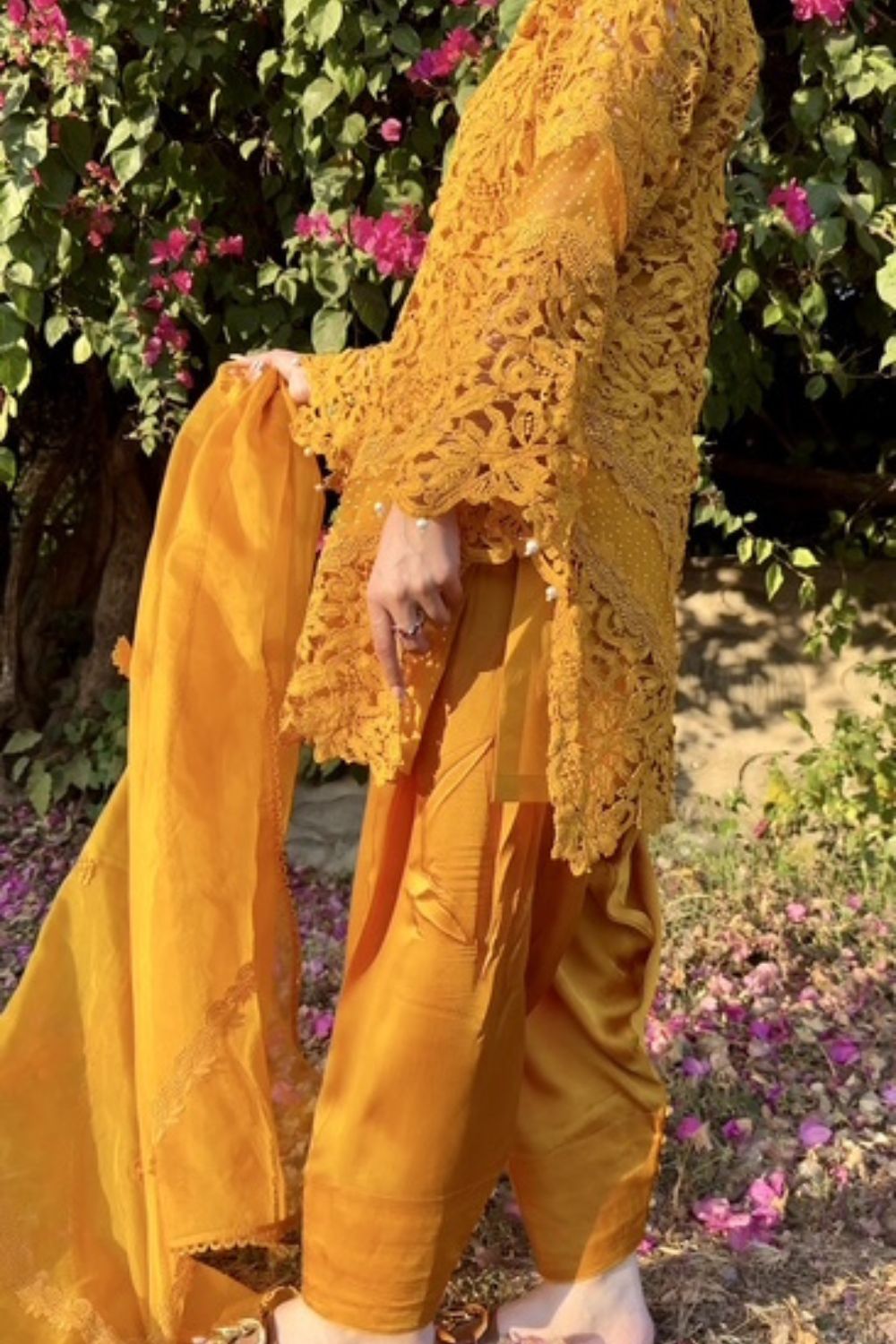 Ishita Sandhu In Our Devika Yellow Kurta Set