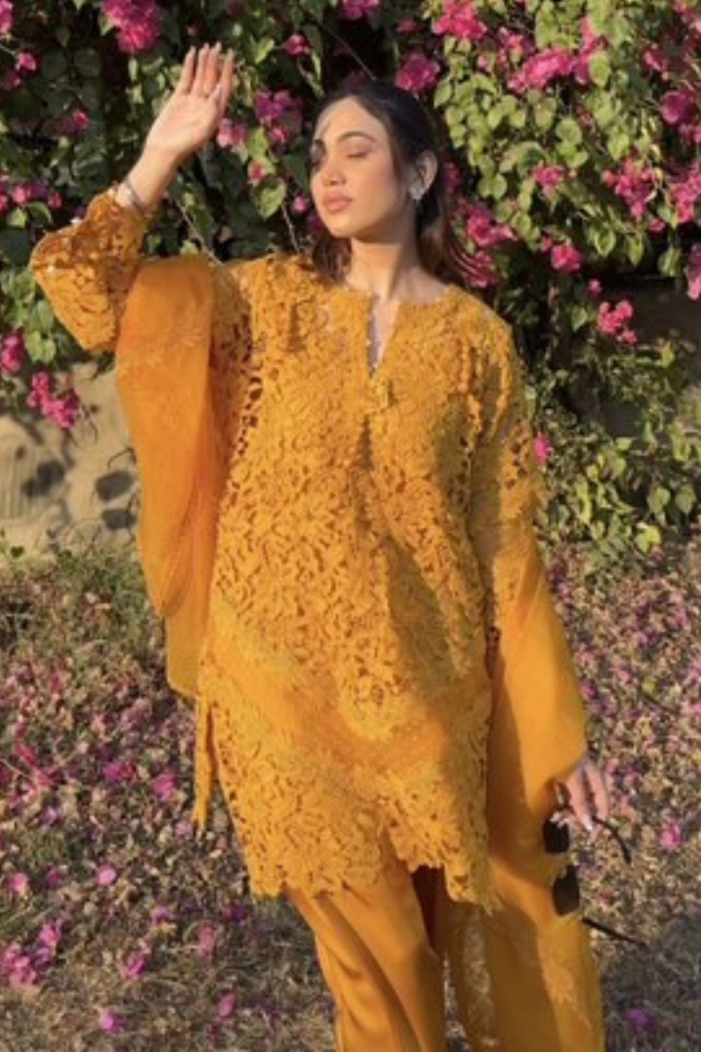 Ishita Sandhu In Our Devika Yellow Kurta Set