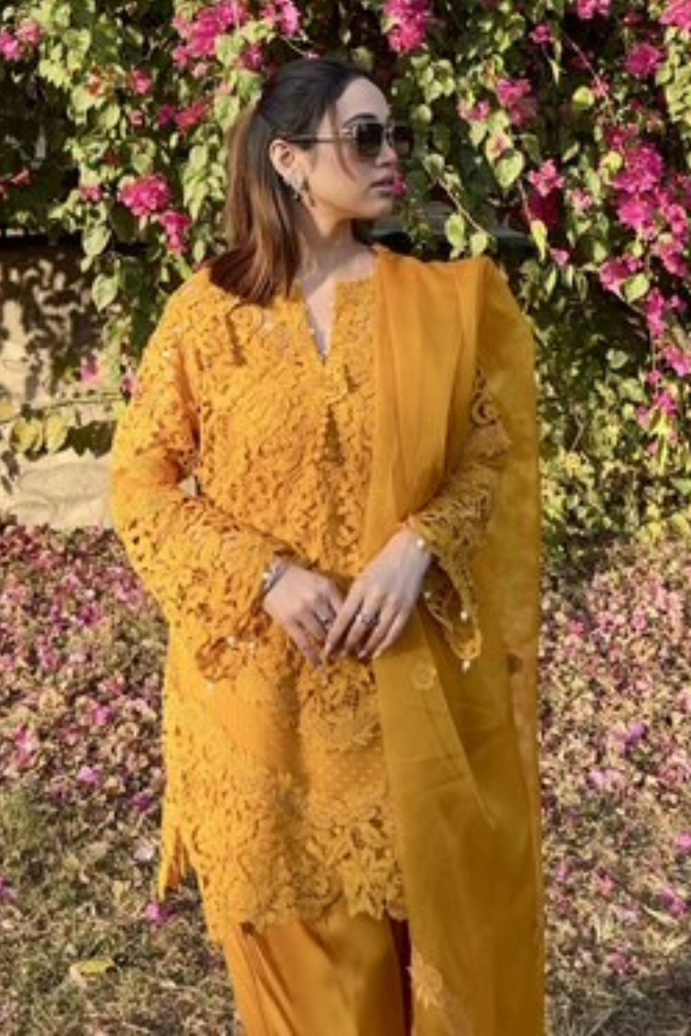 Ishita Sandhu In Our Devika Yellow Kurta Set