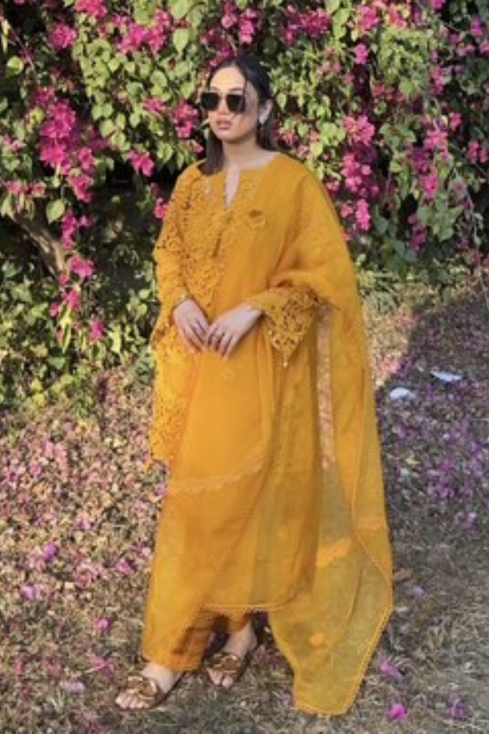 Ishita Sandhu In Our Devika Yellow Kurta Set