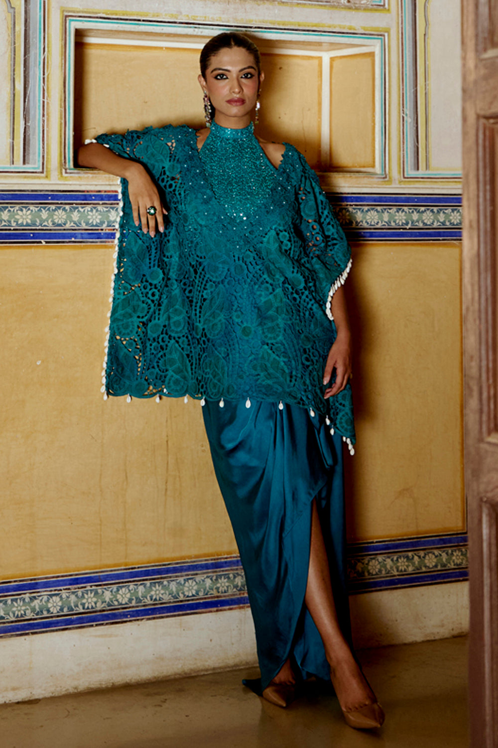 Ira Green Kaftan Set