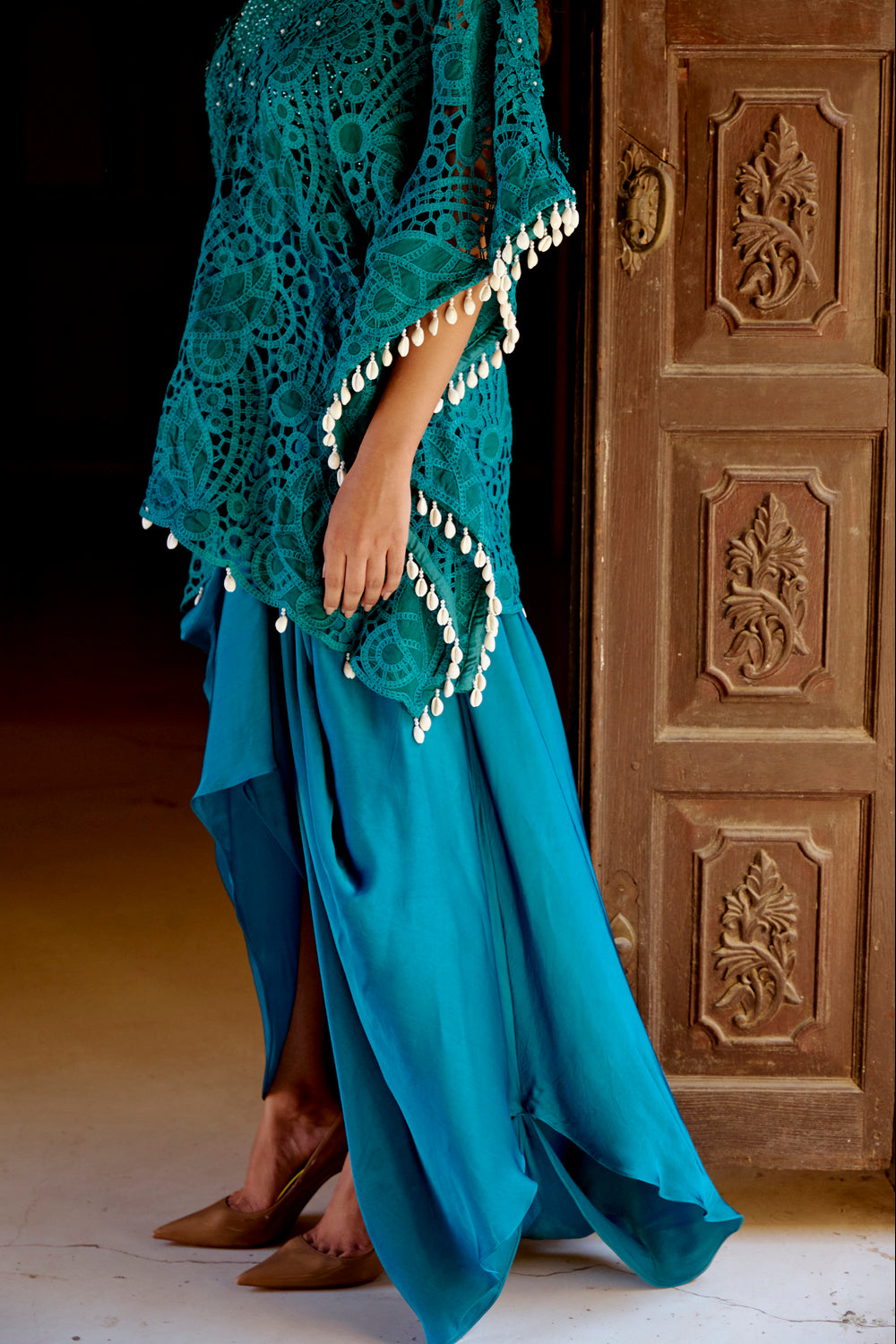 Ira Green Kaftan Set