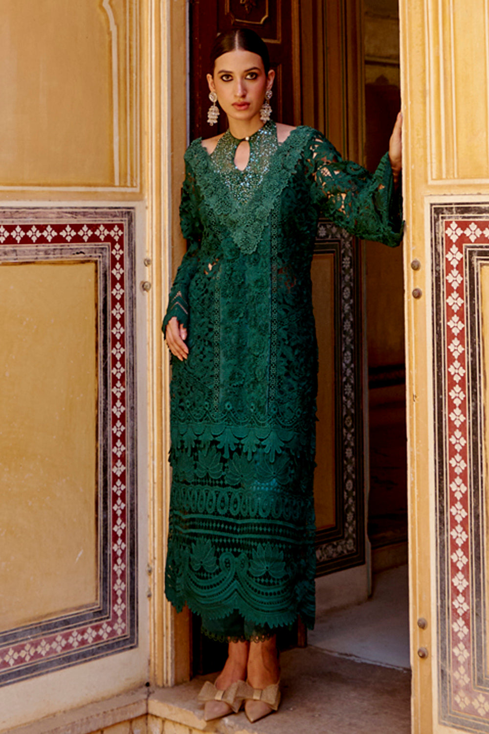 Janvi Dark Green Kurta Set