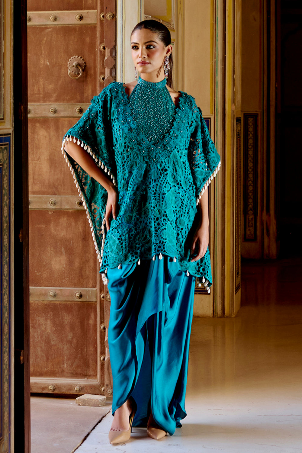 Ira Green Kaftan Set