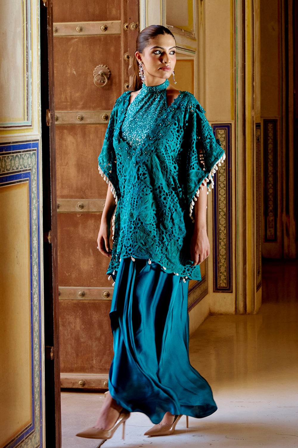 Ira Green Kaftan Set