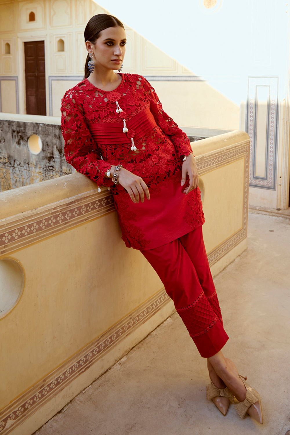 Kiara Red Kurta Set