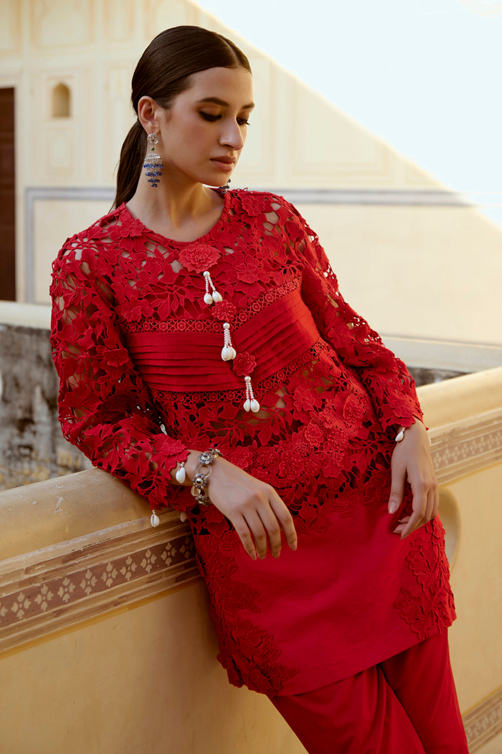 Kiara Red Kurta Set