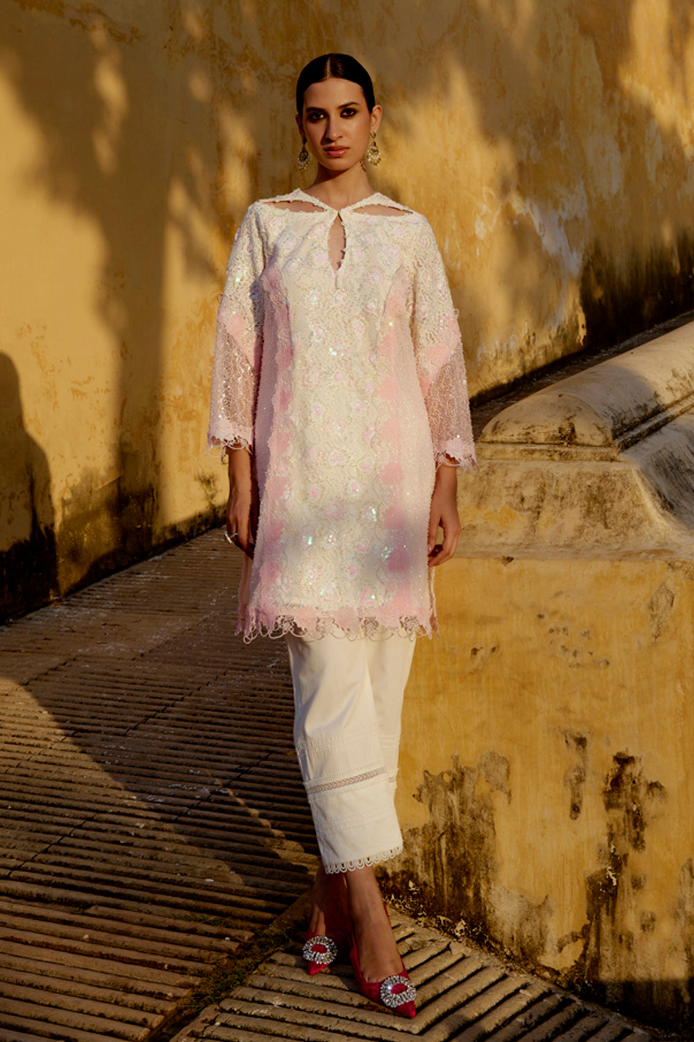 Mavi White Kurta Set