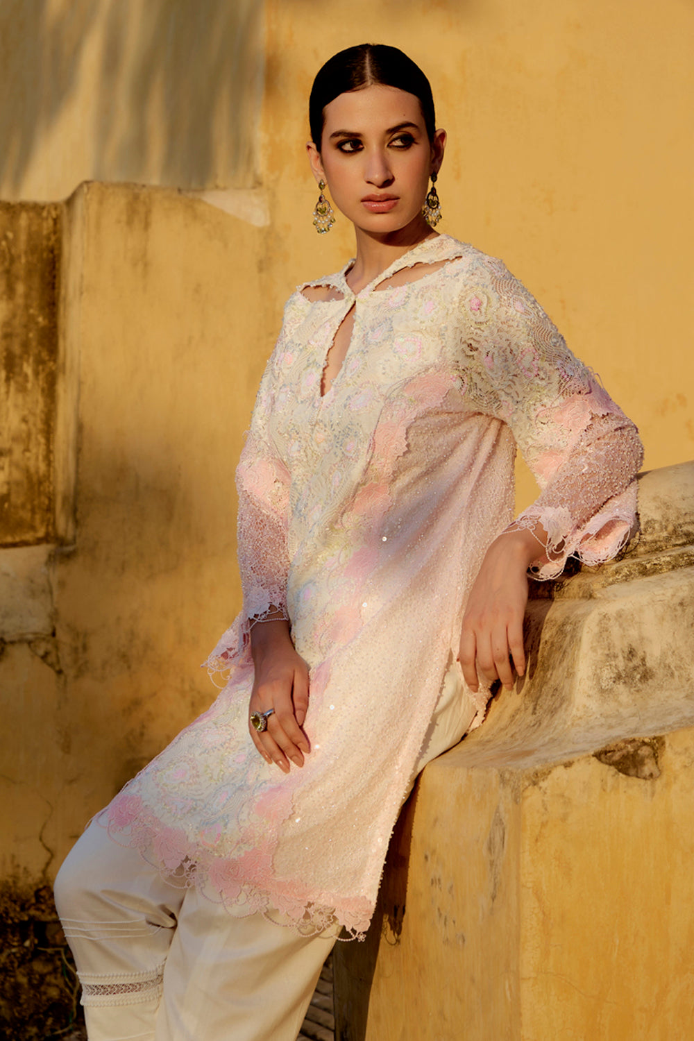 Mavi White Kurta Set